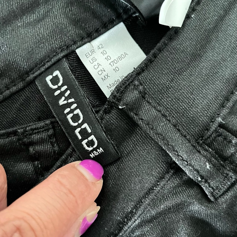 Black faux leather pants for fall